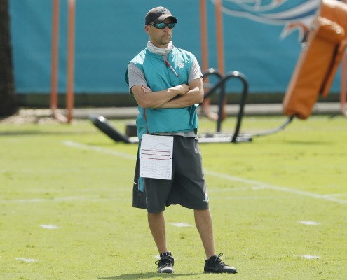 Josh Boyer observes practice