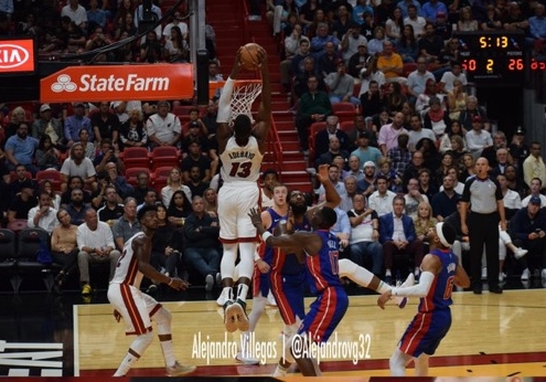 Bam, Heat hold off Pistons in matchup of undermanned