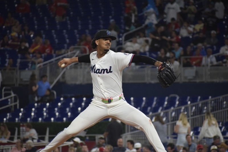 Marlins Place Eury Perez on Injured List With Gracilis Strain