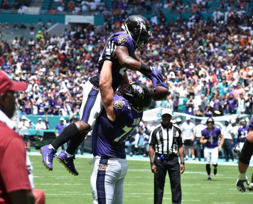 It just took minutes for the Ravens to humiliate the Dolphins