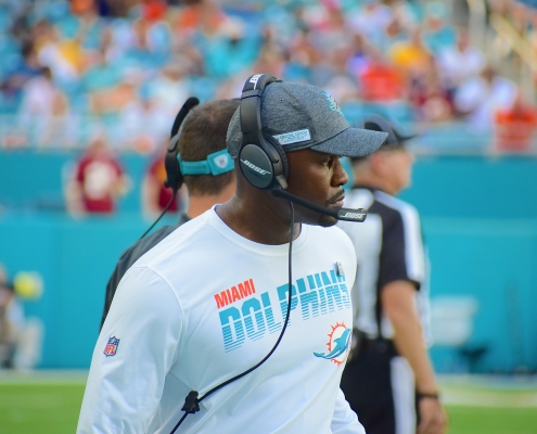The Dolphins' free agent signings fit into coach Brian Flores' scheme. (Tony Capobianco for Five Reasons Sports)