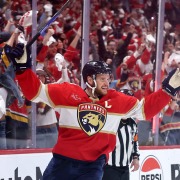 Aleksander Barkov has led the Panthers to back-to-back Stanley Cup titles. (Photo by Carmen Mandato/Getty Images)