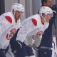 Sasha Barkov, left, and Brady Tkachuck were paired on the Panthers' top line when training camp opened Thursday in Fort Lauderdale. (courtesy of Florida Panthers)