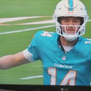 Quinn Ewers is the first Dolphins rookie quarterback to throw two first-half touchdown passes since Dan Marino.
