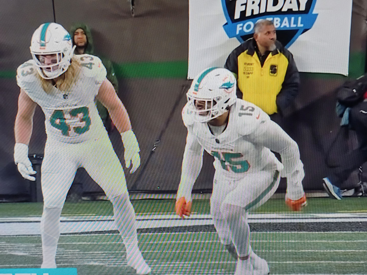 The Dolphins' Jaelan Phillips has an Achilles tendon give out as he began to rush the passer in the second half against the Jets.