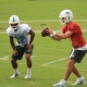 Josh Rosen has shown improvement since a rocky start to training camp with the Dolphins. (Craig Davis/Five Reasons Sports)