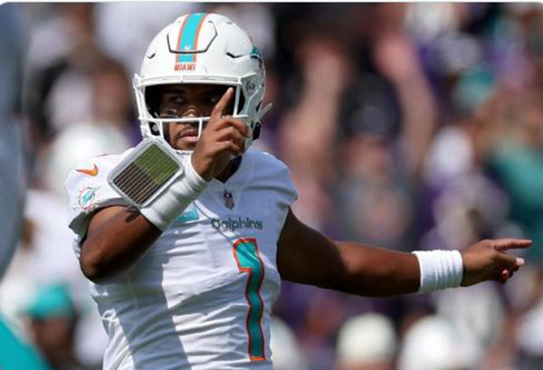 Dolphins quarterback Tua Tagovailoa led a comeback win from a three-touchdown deficit in the fourth quarter against the Baltimore Ravens.